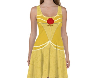 beauty and the beast skater dress Beauty and the Beast Skater Dress Athletic Dress, Women's for Disney World  Trip, Skater Dress, Athletic Dress, Disney World, Rundisney
