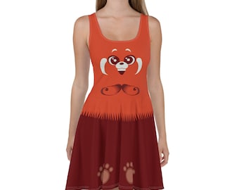 Red Panda Skater Dress