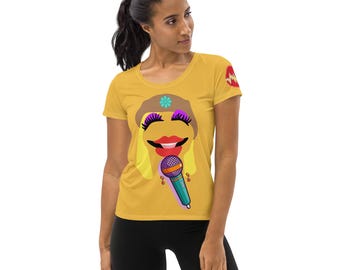 Yellow Mayhem Women's Athletic T-shirt