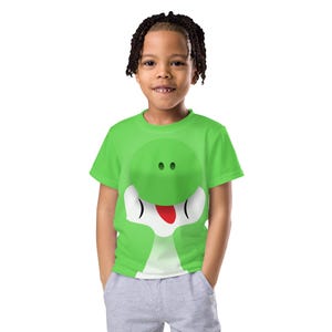 Green Dino Kids crew neck t-shirt