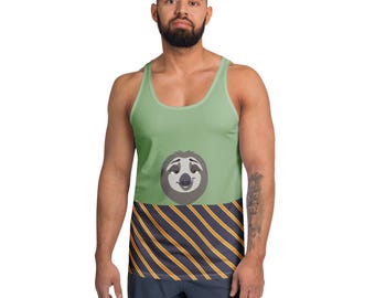 Camiseta sin mangas unisex con perezoso llamativo