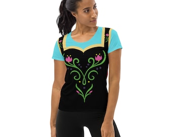 Camiseta atlética feminina inspirada em Anna
