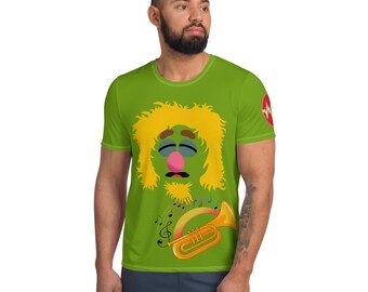 Dark Green Mayhem Men's Athletic T-shirt