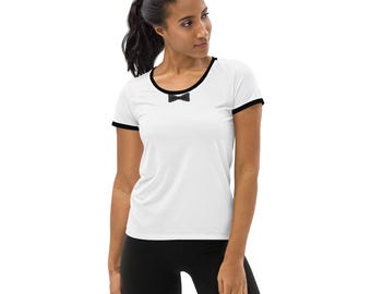 Black Bow Women's athletic t-shirt