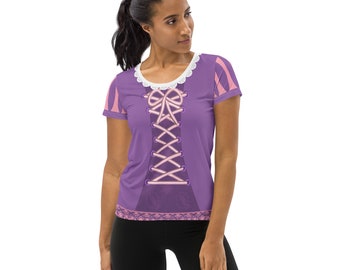 Rapunzel Inspired Women's Athletic T-shirt