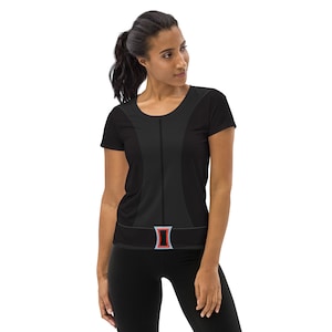 Schwarze Spinne Damen Sportliches T-Shirt