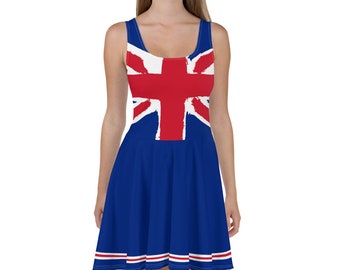 british flag maxi dress Union Jack One-Shoulder Maxi Dress UK Flag Party Gown TimeElements.shop