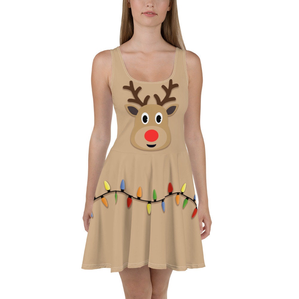 white christmas dresses Reindeer Baby Outfit Christmas Holiday Rudolph Brown Kawaii Babe Without Shawl main image 1