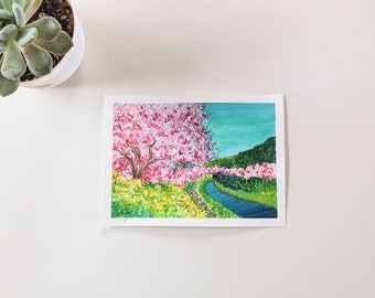 Blossoms | *Original* Handmade Watercolor Landscape Painting