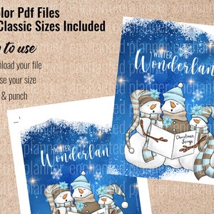 Snowmen Printable Dashboard Dividers | Fits Classic & Big Happy Planner ...