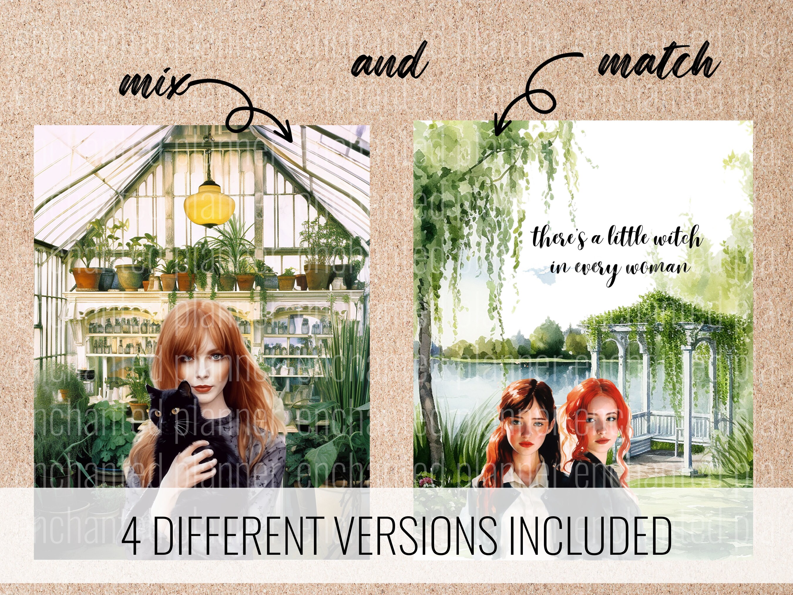 Magical Witches Printable Dashboard Dividers Fits Classic &amp; - Etsy