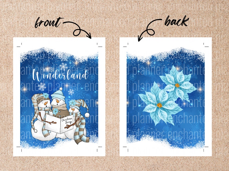 Snowmen Printable Dashboard Dividers | Fits Classic & Big Happy Planner ...