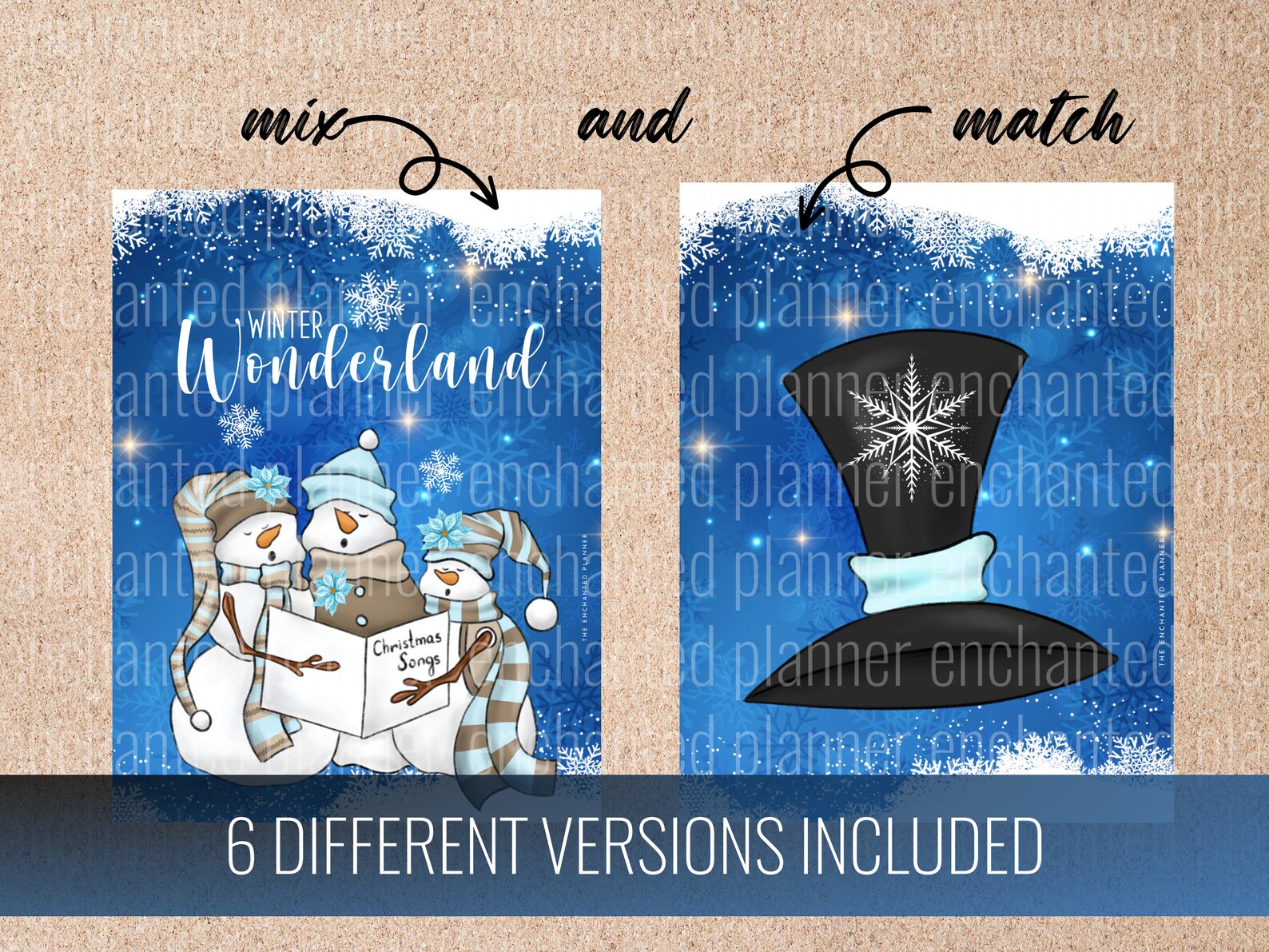 Snowmen Printable Dashboard Dividers Fits Classic & Big Happy Planner ...