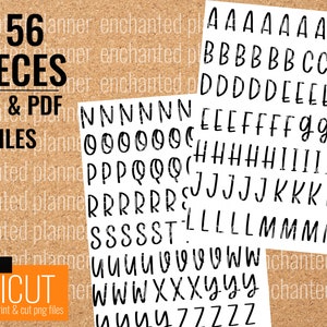 Printable Letter Stickers | Classic Happy Planner | Alphabet Stickers | Instant Download PDF & PNG Files | Cricut Print and Cut Ready