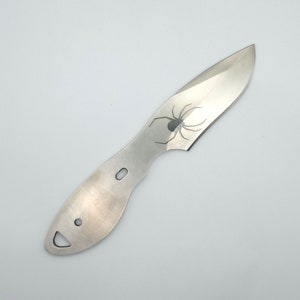 Otter Skinner - Lasered Scorpion Image - Stainless Steel Knife Making Blank