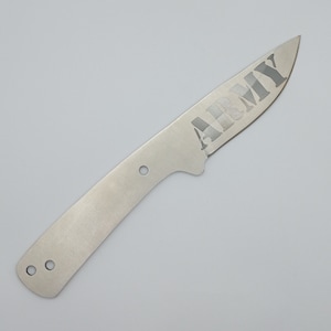 Hook&#39;s Skinner - Laser Etched - Stainless Steel Knife Making Blank