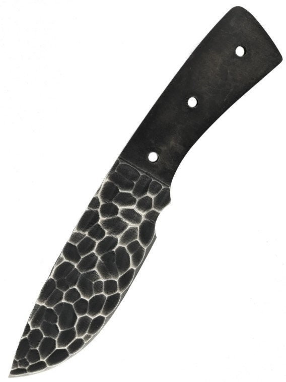 8" Textured Hunting Knife - CNC Machined - Heavy Duty Knife Blade Blank