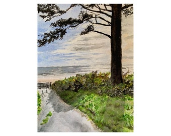 Cannon Beach, Oregon Coast Painting (Part 1) Pacific Northwest, Print of Original Painting, Watercolor, Landscape, Painting