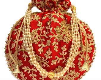 100 Pcs Traditional Indian Potli, Women Handbag, Handmade Bag, Mother's Gift, Clutch Purse, Wedding Favours, Wholesale Lot, Diwali Gift