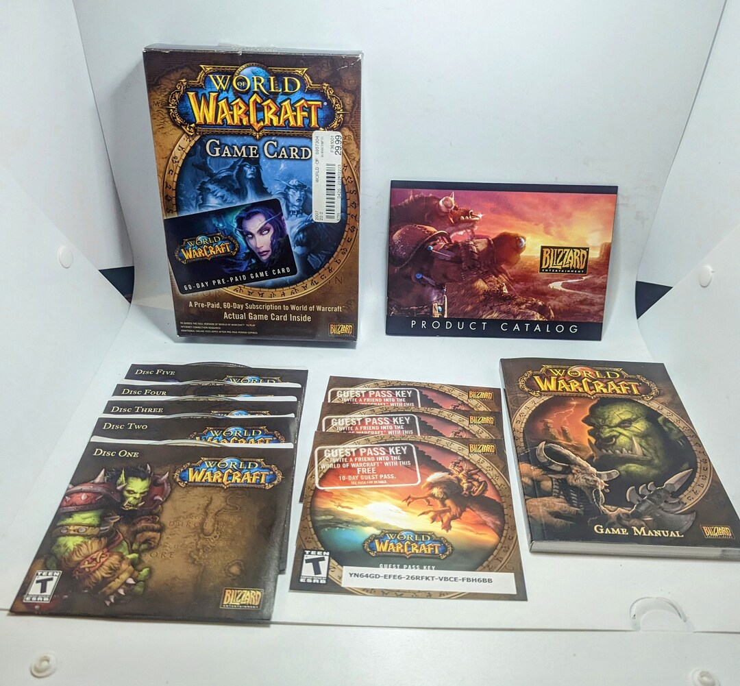 Vintage World of Warcraft Game Card WOW Etsy