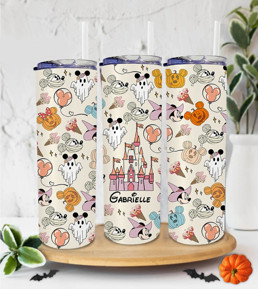 Disney Halloween Tumbler, Disney Spooky Season Tumbler, Mickey Ears