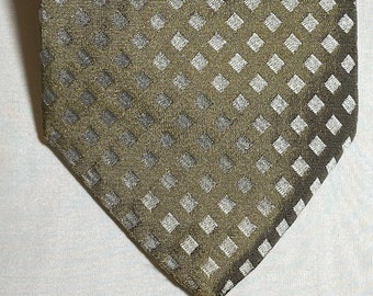 Vintage Donna Karan Silk Tie Gold Paisley Pattern Men's Necktie Designer 1990s Luxury Italian Silk Classic Formal Business Gift