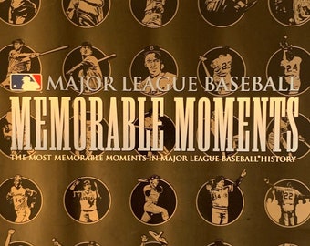 Vintage First Edition Book Major League Baseball's Most Memorable Moments in MLB History 1920-2001Hardcover Babe Ruth Lou Gehrig,Pete Rose