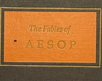 Vintage 1975 First Printing The Fables of Aesop Clothbound Hardcover Collectible   David Levine, Newly Translate by Patrick/Justina Gregory
