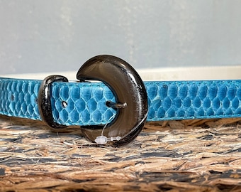 Vintage Christian Dior Snakeskin Belt, Brown Genuine  display picture 3