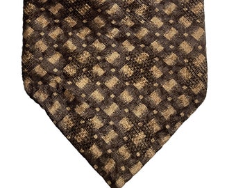 Donna Karan New York 4" Width Olive Tie w/ geometric shapes Men's Accessories