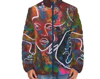 The Fates - Men's Puffer Jacket - Wearable Art, Original Artwork