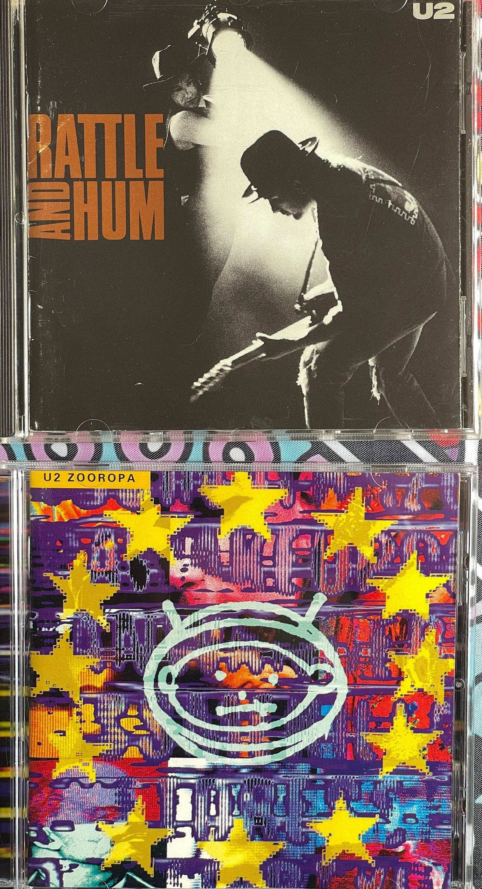 Vintage U2 TWO Cds 1988 Rattle and Hum & 1993 Zooropa 24
