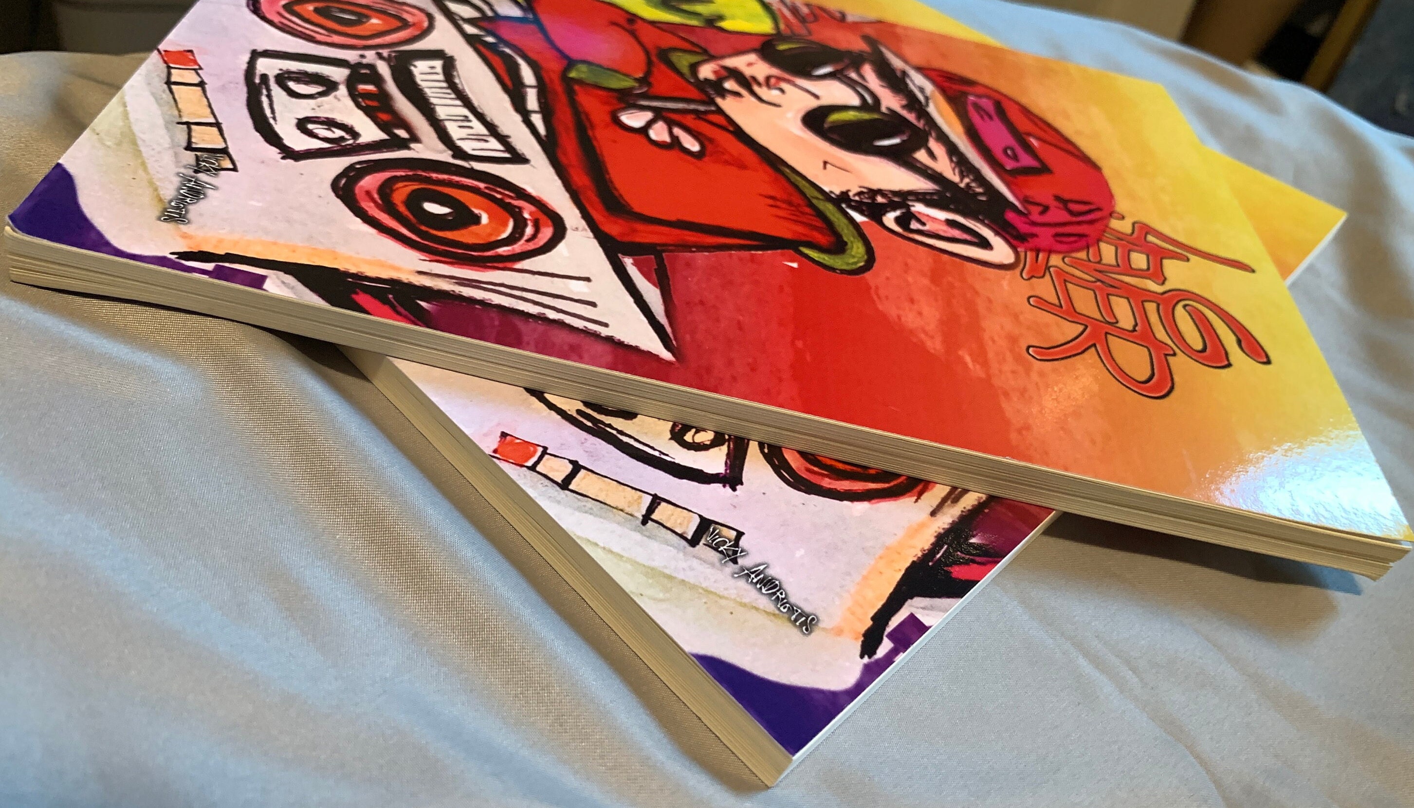 Lined Journal Notebook, 6.9 in X 9.9 in 100 Pages, Graffiti
