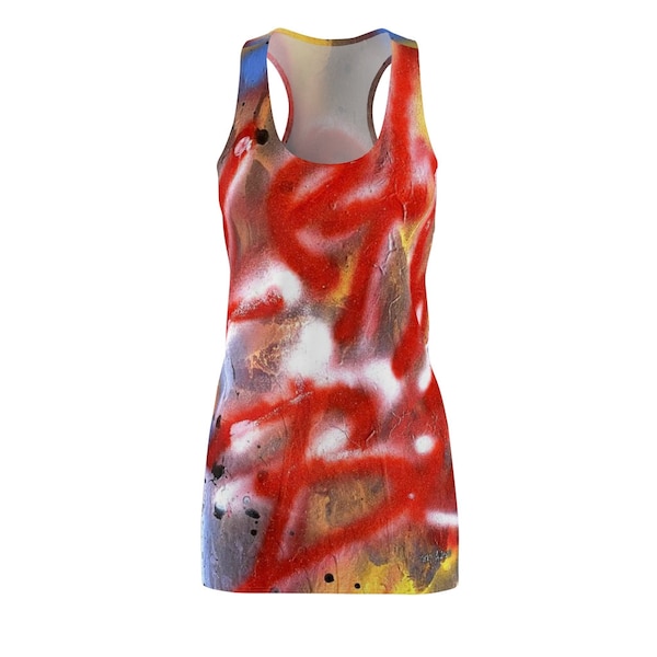 Let it Be Graffiti Women's Racerback Dress - Original Artwork - Beatles Inspired Wearable Art