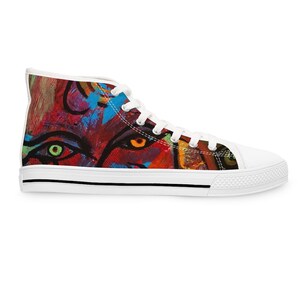 She - Women&#39;s High Top Sneakers - Wearable Art Original Art
