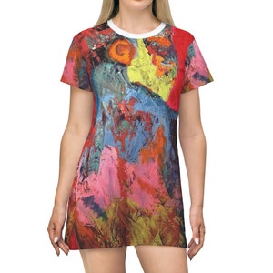 Unwritten Women&#39;s T-Shirt Dress - Original Artwork -Wearable Art