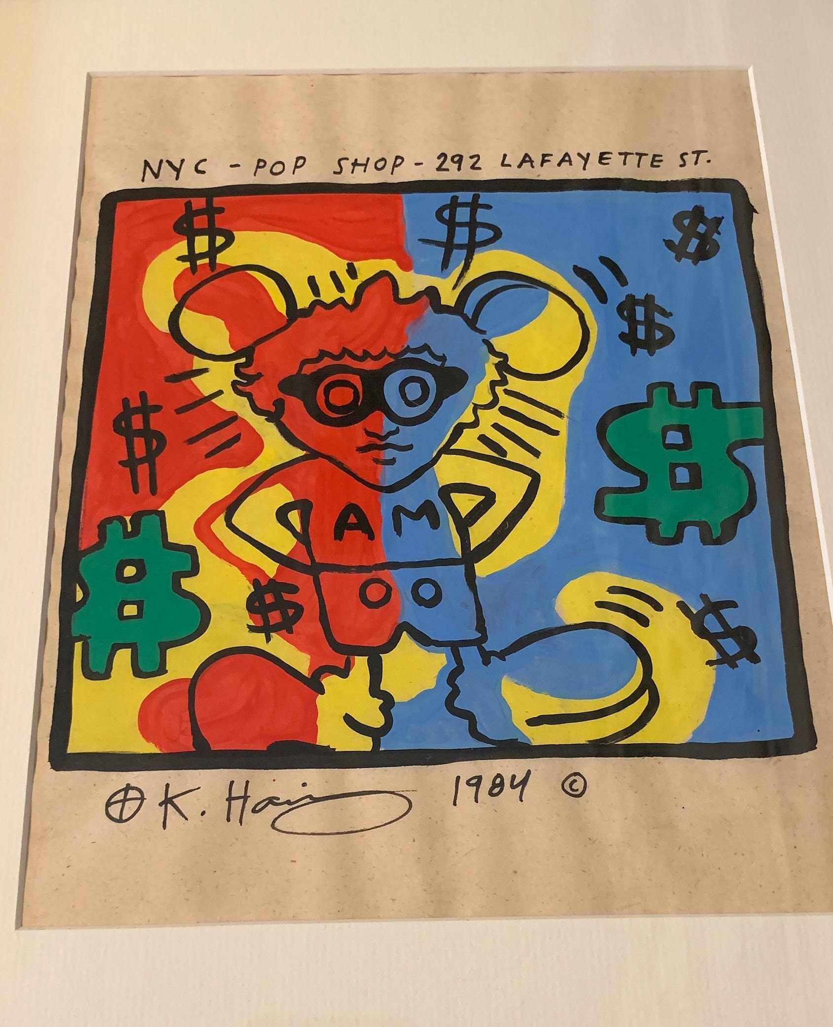 Keith Haring Signed 