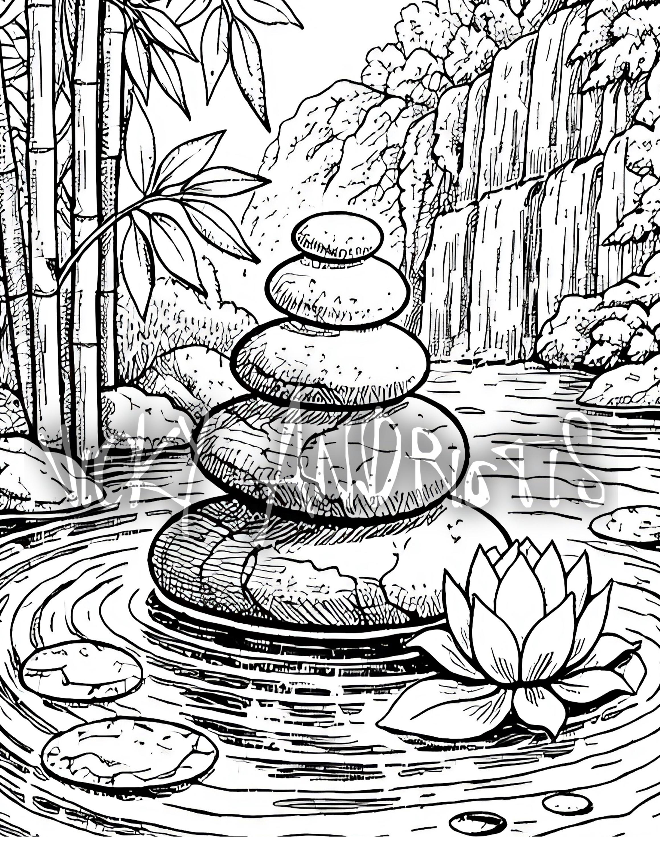 Stress Relief Coloring Pages for Adults |10 Page Printable Coloring ...