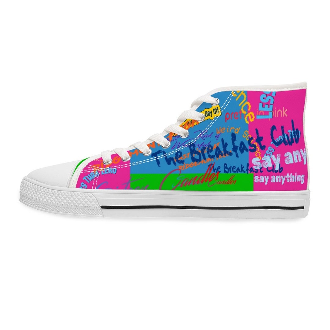Pop Culture 80s - Women's High Top Sneakers - Wearable Art 80s