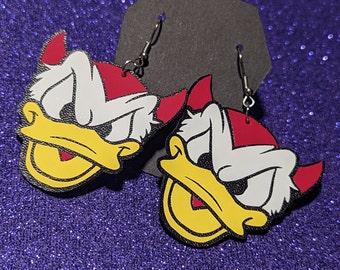 Donald Duck inspired earrings