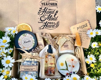 Personalised teacher self care gift box