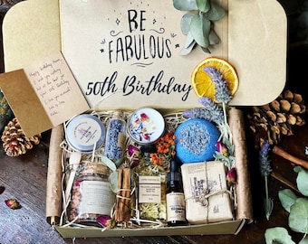 Personalized 50th Birthday Pamper Gift Box