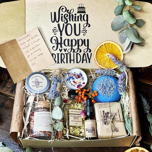 Personalised Birthday Gift Box, happy birthday gift, gift for her, birthday care package, self care gift box, zero- waste gift