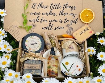 Personalised get well self care gift box