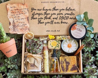 Personalized Mum Self Care Gift Box with Live Succulent