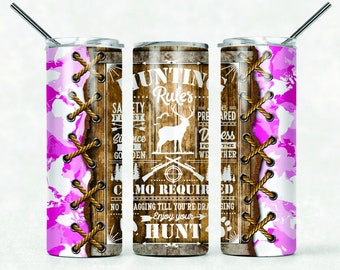 Pink Camo Hunter 20 oz Stainless Steel Insulated Tumbler