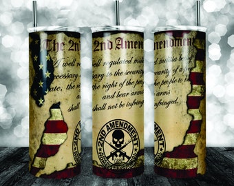 2nd Amendment Homeland Security 20 oz Stainless Steel Insulated Tumbler