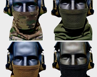 Máscara tipo snood de protección dental para Airsoft [40+ Camuflaje] [Transpirable] [Ajustable]