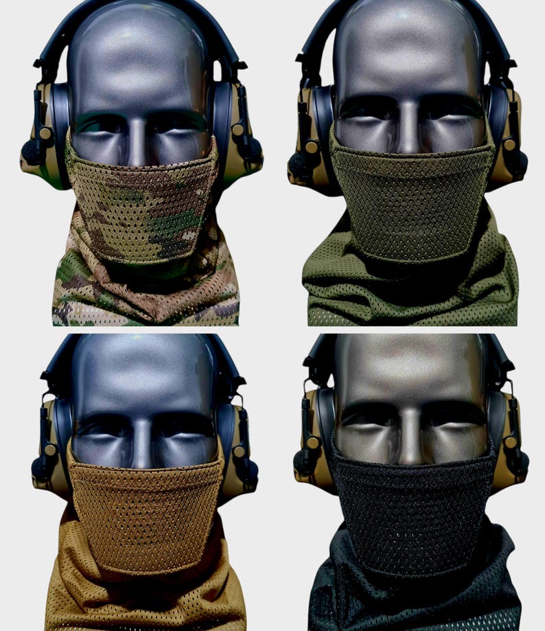 Airsoft Tandskyddsmask [40+ Kamouflage] [Andningsbar] [Justerbar] bild 1