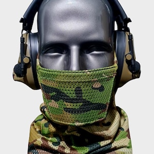 Airsoft Delta Mike Style Fully Breathable Mesh Snood Face Protection Mask [JELLY BEAN AUSCAM]